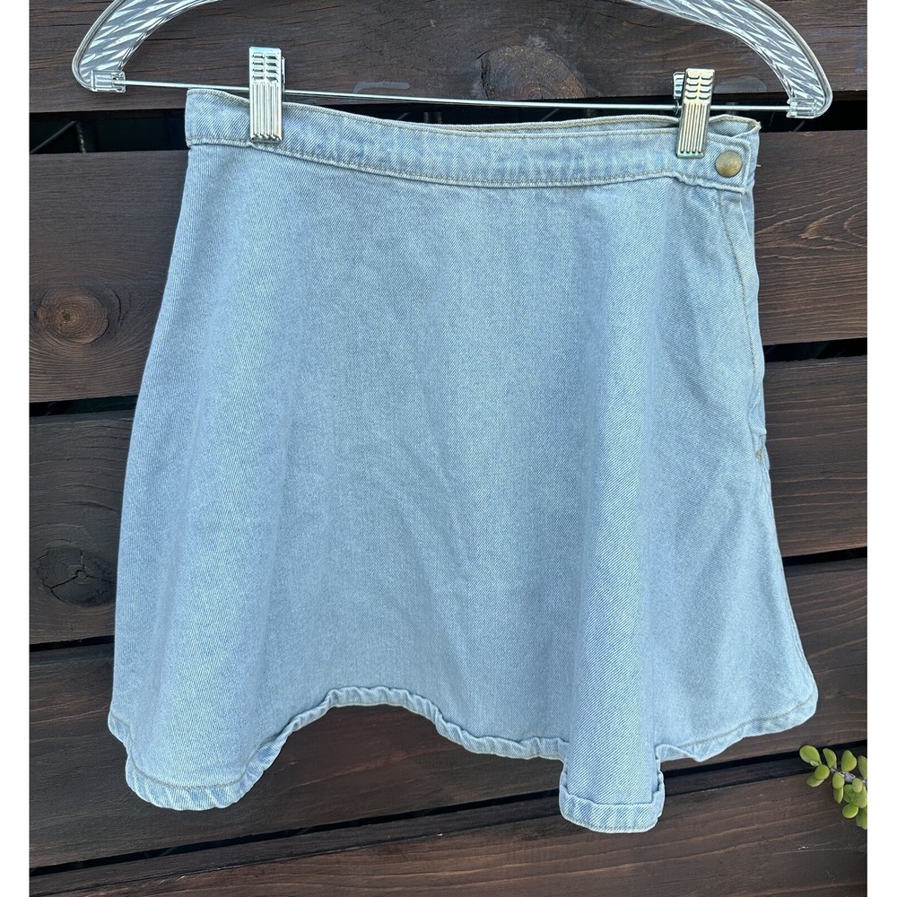 American Apparel *Size S Women's Light Wash Denim Mini Circle Skirt
